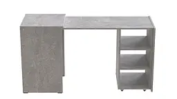 Стіл-тумба трансформер Смарт 1 Ferrum-decor 750x1450x500 ДСП Бетон 16 мм (FRD-105073) - мініатюра 3
