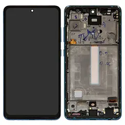 Дисплей для Samsung A525 Galaxy A52, A526 Galaxy A52 5G, синій, з рамкою, ., (OLED 6,42")