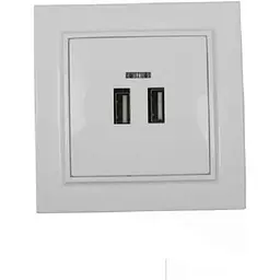Розетка ELECTROHOUSE Білий USB (2 порти) 2А Enzo EH-5320