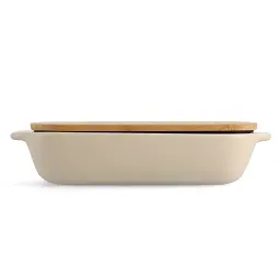 Форма для випічки з кришкою KitchenAid керамогранітна 31,2x18,8x7,2 см 1,9 л кремовий колір (CC006107-001) - мініатюра 5