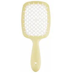 Щітка для волосся жовта з білим Superbrush Janeke