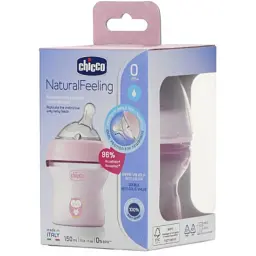 Пляшечка для годування Chicco Natural Feeling Color 150 мл +0 міс Рожева (81311.10) - мініатюра 8