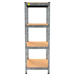 Металевий стелаж Emby Light Series (розмір 1500х450x300мм) 4 полиці ДСП до 100кг Оцинкований - мініатюра 3