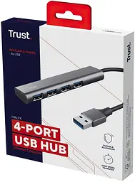 USB-Хаб Trust USB-хаб Halyx 4-Port USB-A 3.2 Grey (24947_TRUST) - мініатюра 4