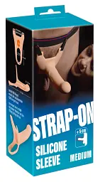 Страпон You2Toys Silicone Strap-on +5 cm medium, 16 см (тілесний) - мініатюра 7