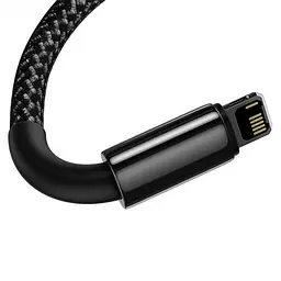 Кабель Baseus Tungsten Gold Fast Charging Cable USB to Lightning 2.4A 1m CALWJ-01 Black - мініатюра 2