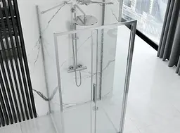 Душова кабіна Rea Rapid Slide 120x80 chrome пристінна REA-KPL-09106, Хром, Універсальна, прозорий, хром - мініатюра 2