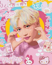 Картина за номерами Стрей Кідс Фелікс K-Pop Stray Kids Felix 40х50 см PN SK F