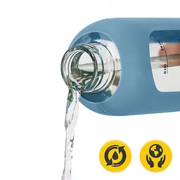 Пляшка для води спортивна 4FIZJO 1000 мл скляна Blue (P-5905973403894) - мініатюра 3