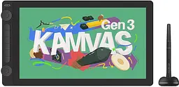Графічний планшет Huion Kamvas 16 Gen3 Black + рукавичка (GS1563)