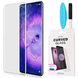 Захисне скло DK для Oppo Find X2 Pro UV Curved 010278 clear 2 шт. - мініатюра 2