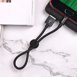 Кабель із посиленим обплетенням HOCO X35 microUSB зарядний 25 см короткий шнур - мініатюра 2