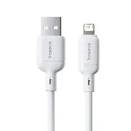Кабель Baseus Silky Series USB to Lightning 2.4A 1 м білий (P10377702213-00) - мініатюра 1