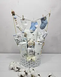 Букет з пелюшок для немовлят a.l.babybox Бегемотик (BU 18294971)