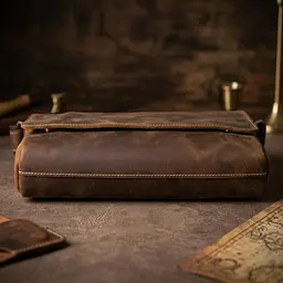 Сумка чоловіча crazy horse 14780 Vintage коричнева - мініатюра 4