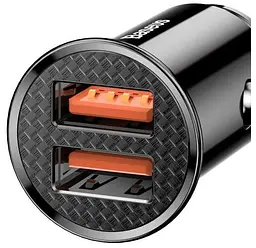 Автомобільний зарядний пристрій Baseus Circular Plastic А+А 30W чорний CCALL-YD01 - мініатюра 2