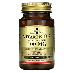 Рибофлавин (В-2) Vitamin B2 100 mg 100 капсул Solgar vit0005010