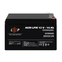 Акумулятор AGM LPM 12V - 14 Ah - мініатюра 2