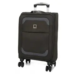 Валіза Малий (S) тканинний Ручна поклажа Airtex Worldline Tirana 608 на 4 колесах 55x35x20см 30л Сірий