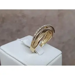 Золоте кільце Гаразд з діамантами. 3022222 20 - мініатюра 3