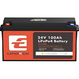 Акумулятор Lithtech LiFePO4 24V (25.6V/100Ah/2560Wh) (TE24100B) [157973]