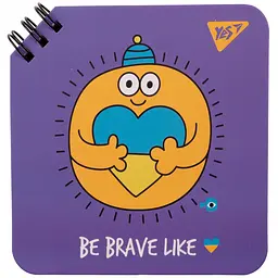 Блокнот Yes Stand with Ukraine 11х11 см на cпіралі 80 аркушів клітинка (151817)