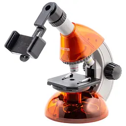 Мікроскоп дитячій SIGETA MIXI 40x-640x Orange з адаптером для смартфона та набором для дослідів (65913) - мініатюра 2
