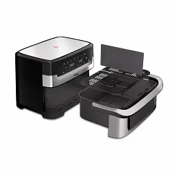 Аерогриль Tefal Dual Easy Fry Flex 2700 Вт чорний (EY922DE0) - мініатюра 3