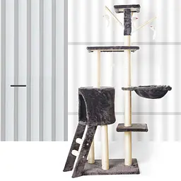 Ігровий комплекс для котів з кігтеточкою і будиночком Pet Hobby MT05-1 ∙ Кігтеточка будиночок дряпка для кота MT05-1 - мініатюра 3