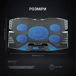 Охолоджувальна підставка для ноутбука GamePro Black (CP626) - мініатюра 13