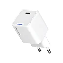 Зарядний пристрій ColorWay GaN Mini 25 Вт порт PD PPS USB-C білий (CW-CHS052PD-WT)