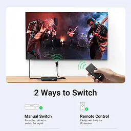 HDMI-перемикач UGREEN 3-в-1 4K 30Hz з пультом для ТВ, ПК і консолей - мініатюра 6