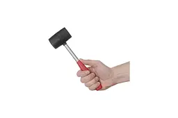 Киянка гумова Intertool 340 г х 55 мм чорна ручка метал - мініатюра 5