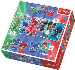 Набір Пазли - (2в1 + Мемо) - "Нічні воїни" / E1 PJ Masks