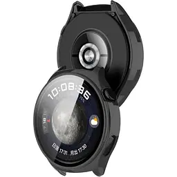 Чохол-накладка DK Пластик Soft-Touch Glass Full Cover для Huawei Watch 4 (black) - мініатюра 2