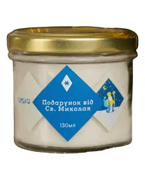 Свічка Подарунок від Святого Миколая 130 мл 15 год Соєвий віск 
