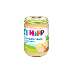 Дитяче пюре HiPP Картопляне пюре з кроликом, 190 г (9062300131281)