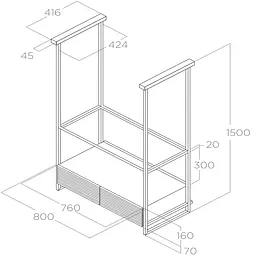 Витяжка Elica OPEN SUITE SUPERIOR BL/F/80 - мініатюра 5