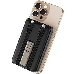 Портативне ЗП Power Bank Wi-P056 22.5W+PD20W із БЗП+iWatch з кабелем 10000 mAh Black Wiwu teh0029380