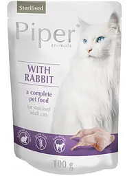 Вологий корм для стерилізованих котів пауч Dolina Noteci Piper Sterilised Rabbit із кроликом 100 г