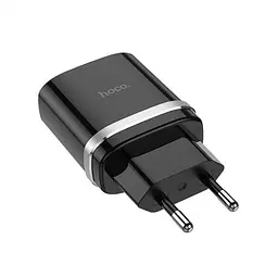 Блок живлення швидкого заряджання мережевий адаптер Hoco C12Q 18 W 1 USB-A AFC FCP чорний - мініатюра 7