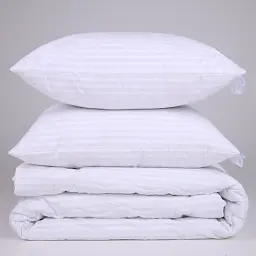 Набір MirSon №1141 Сolor Fun Line Stripe White Bamboo 220 х 240 см білий (2200010881103) - мініатюра 4