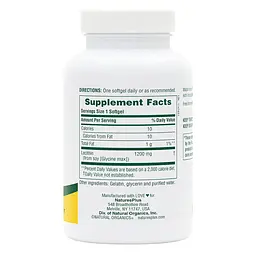 Натуральная добавка Natures Plus Lecithin 1200 mg, 90 капсул - мініатюра 2