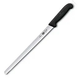 Кухонний ніж Victorinox Fibrox Salmon Flex лезо 30см ріфл. з чорн. ручкою