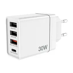 Зарядний пристрій Verbatim USB 30W PD3.0 4-ports white (49701) - мініатюра 4