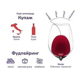 Вино Grappolo d'Oro Vino Rosso, червоне, сухе, 5 л - мініатюра 2