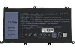 Акумулятор Dell 357F9 (Inspiron 15 7559, 15 7566, 15 7567) 11.4V 6480 mAh 74Wh Black