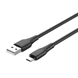 Кабель ColorWay USB - micro USB (M/M), textured PVC, 3А, 1 м, Чорний (CW-CBUM094-BK) - мініатюра 3