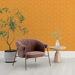 3D панель Sticker Wall самоклеюча 700x770x5мм цегла Золото 011-5 SW-00000147 - мініатюра 5