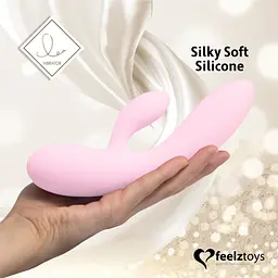 Вібратор-кролик FeelzToys Lea, 20 см (рожевий) - мініатюра 4